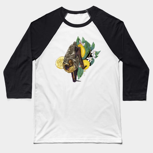 Bats and Botany Baseball T-Shirt by Animal Surrealism